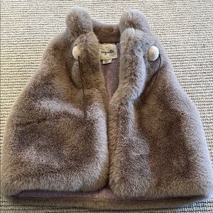 Vignette Kids Faux Fur Vest - Brown